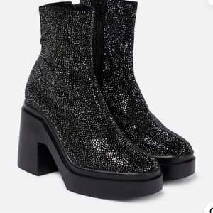 Robert Clergerie Black Sparkle Heeled Boots